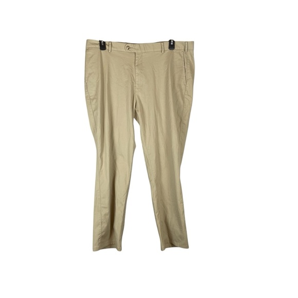 Peter Millar Men’s Dress Pants Beige Flat Front Trousers Size 40 Made in Peru - Picture 3 of 5